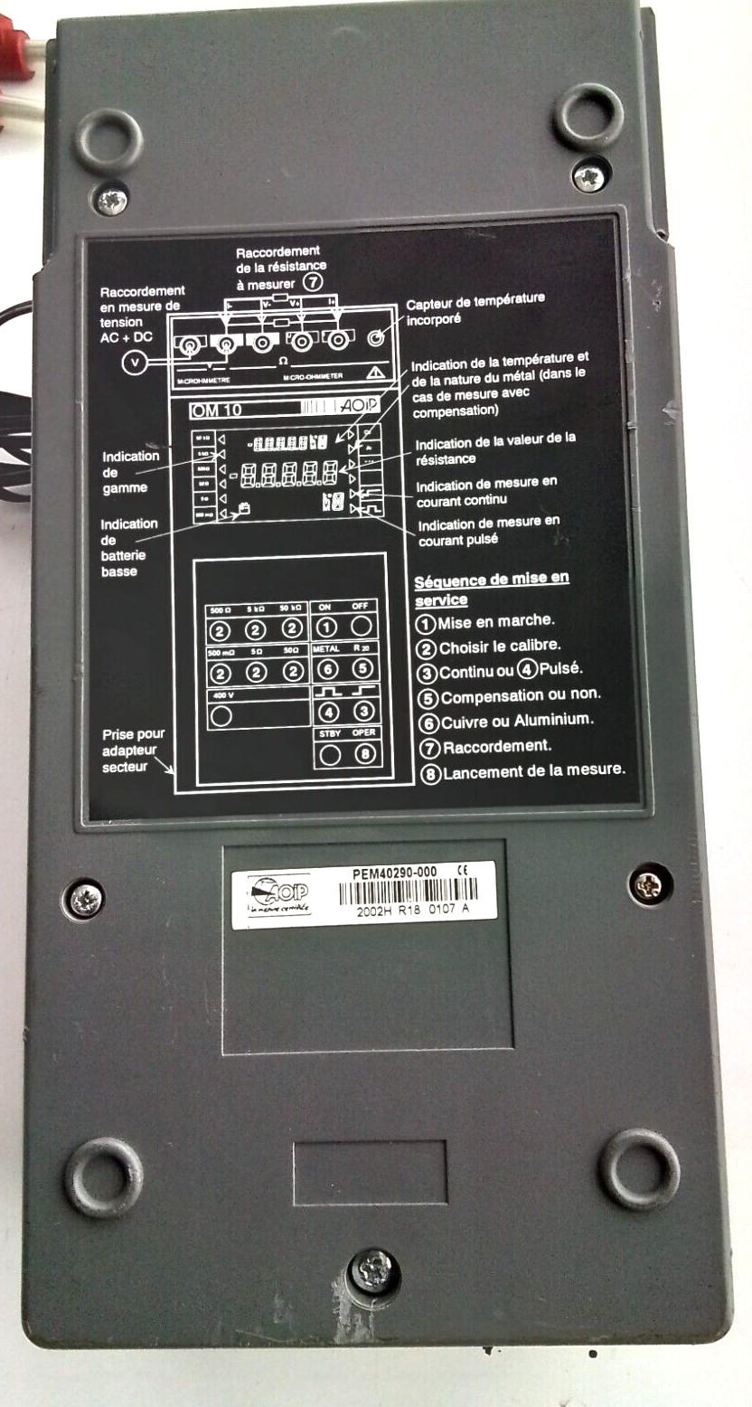 AOIP Micro-ohmmeter OM 10 Calibrator