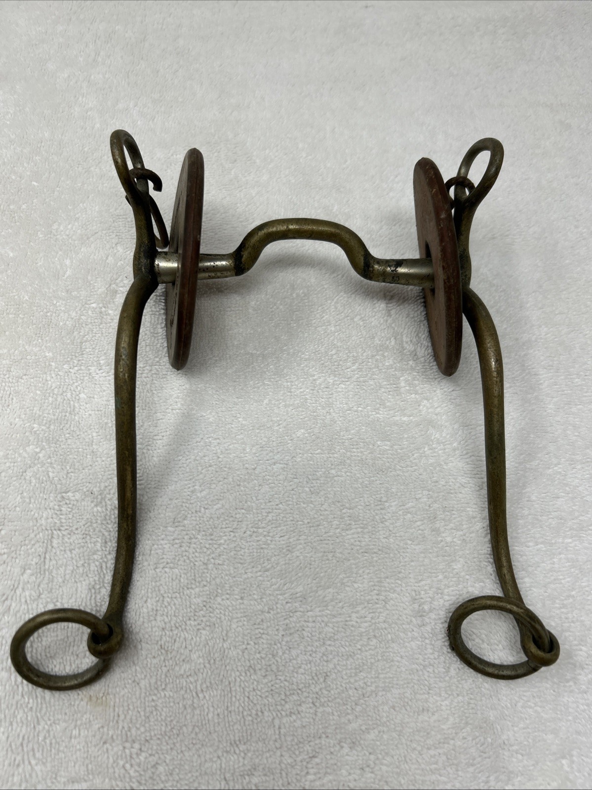 Vintage MILLER’s Horse Ported Curb Bit W/vulcanized Bit Guards English Tack