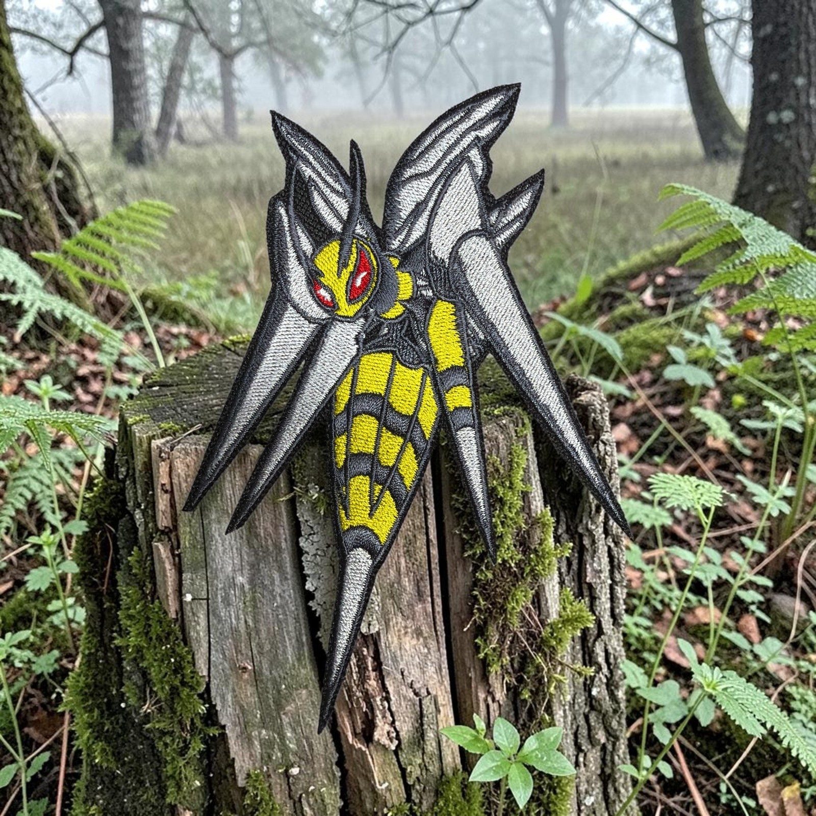 Mega Bee Drill Pokemon Embroidery Patch 5" X 3.54"