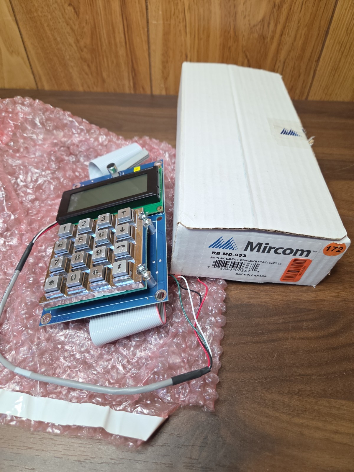 Mircom RB-MD-953 Replacement Keypad Access Control 4X20
