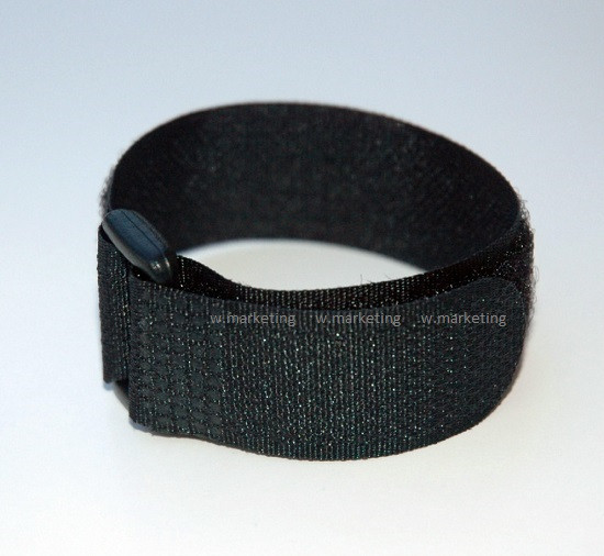 20" Black Reusable Cable Ties with Buckle Hook & Loop VCT20