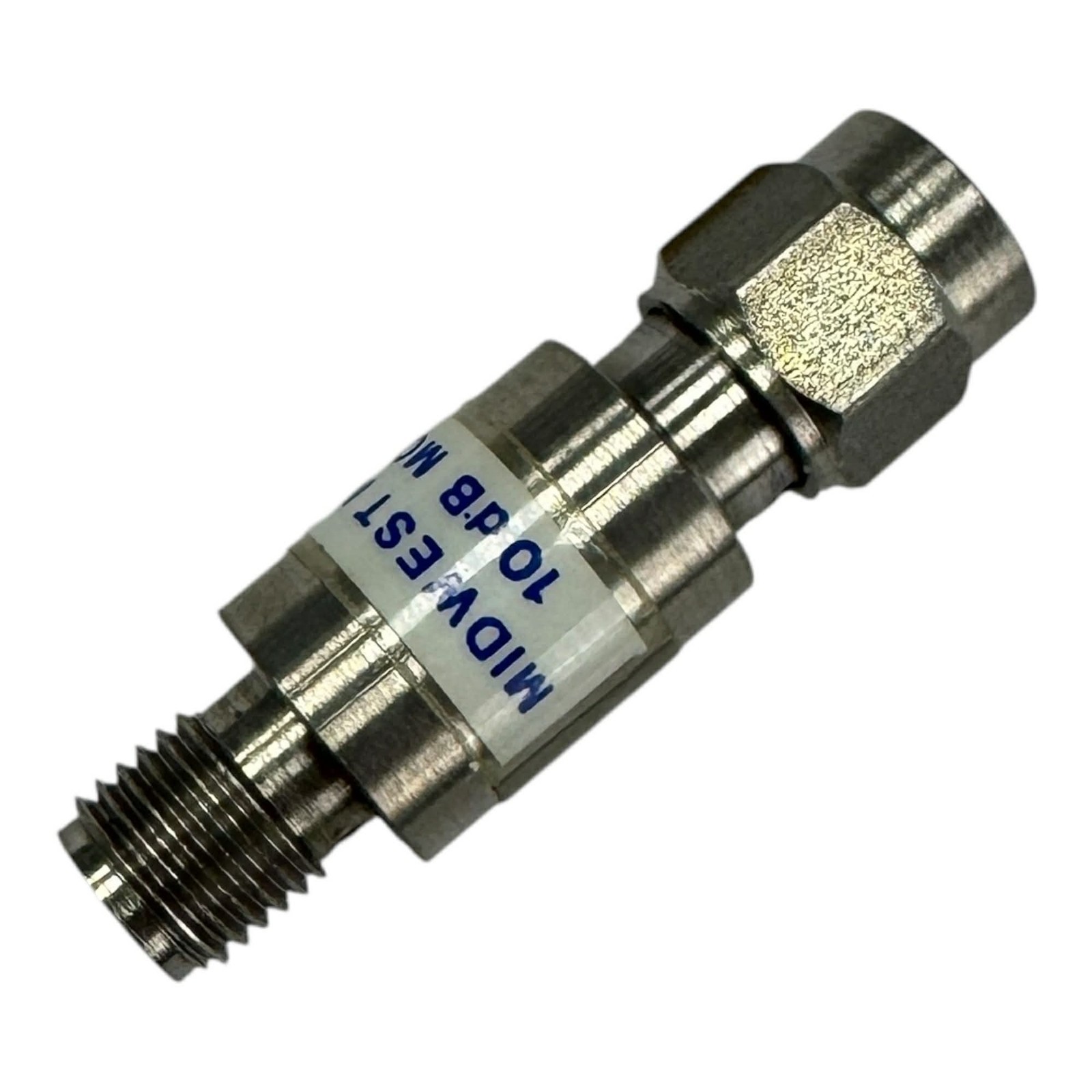 205-10 Midwest Microwave RF Attenuator Fixed SMA (M-F) 12.4GHz 2W 10dB