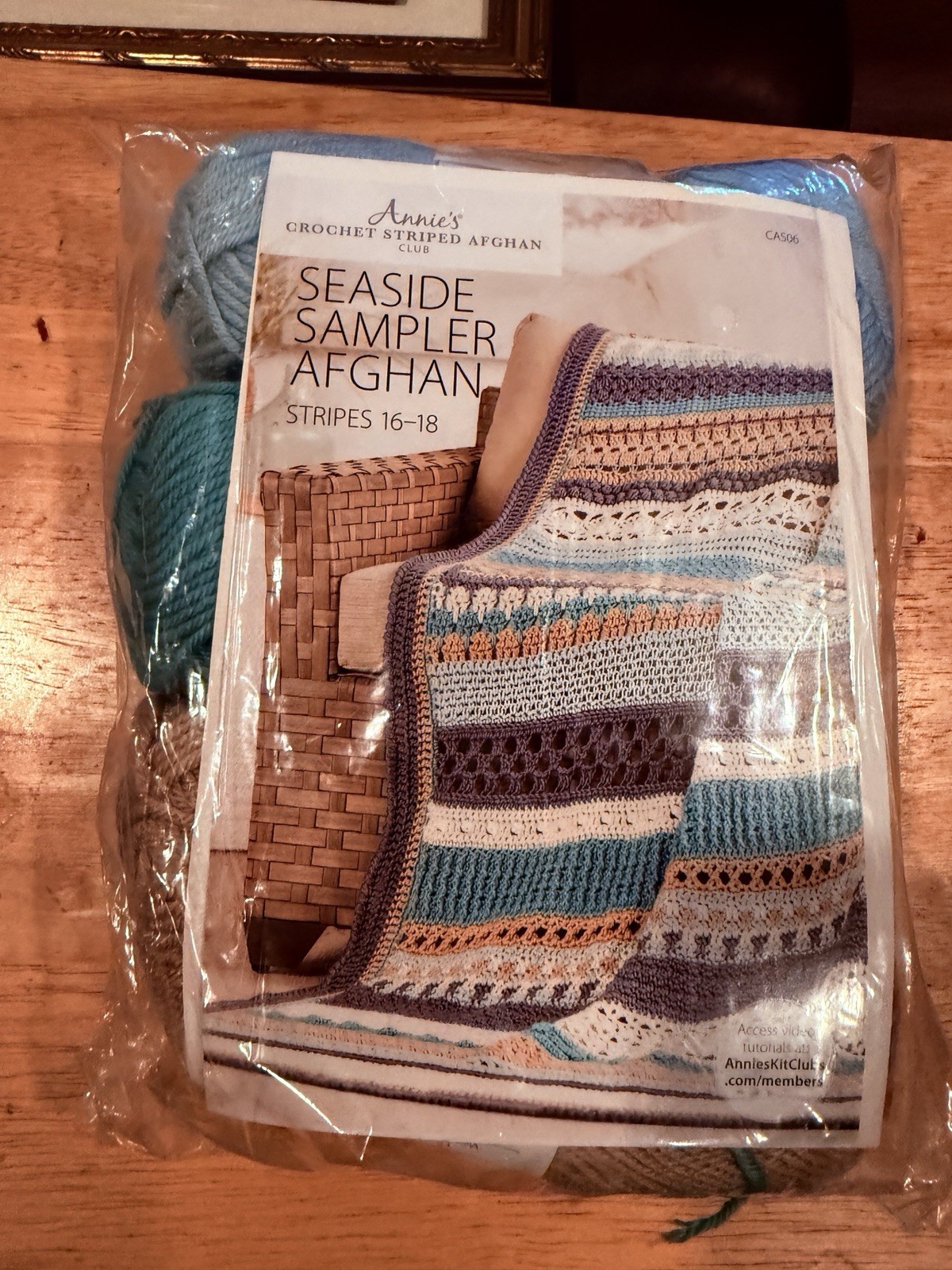 Annie seaside sampler Afghan stripes 16–18
