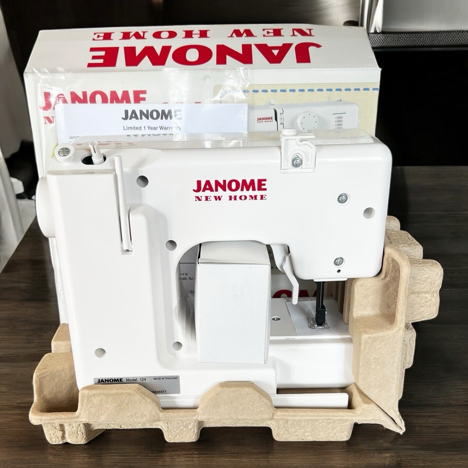 Janome Sewing MachinNew Home 124 Electric Power Cord, Foot Pedal, Manual, Box