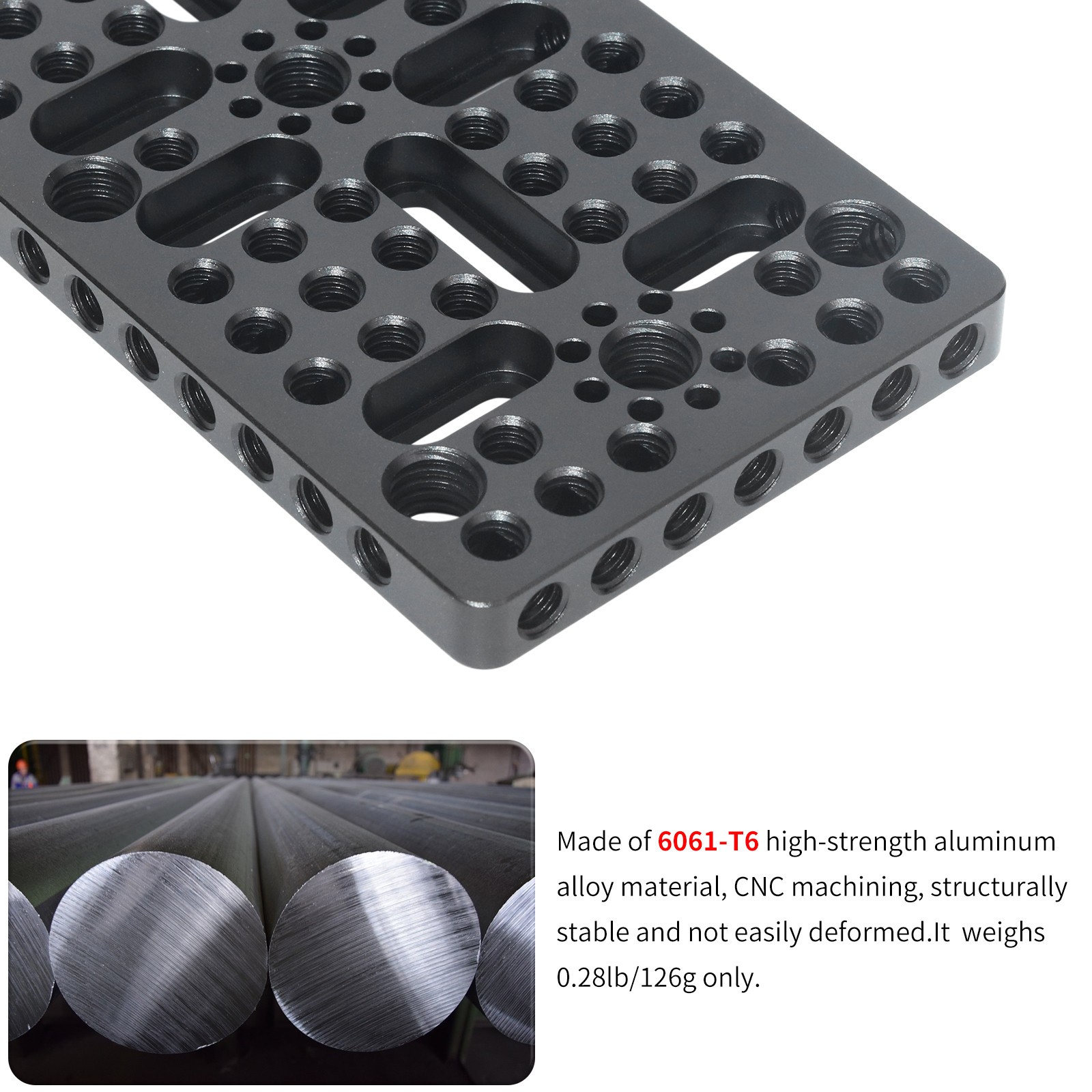 Multi-Function Mounting Plate Cheese Plate W/1/4" 3/8" Thread for Camera Tripod