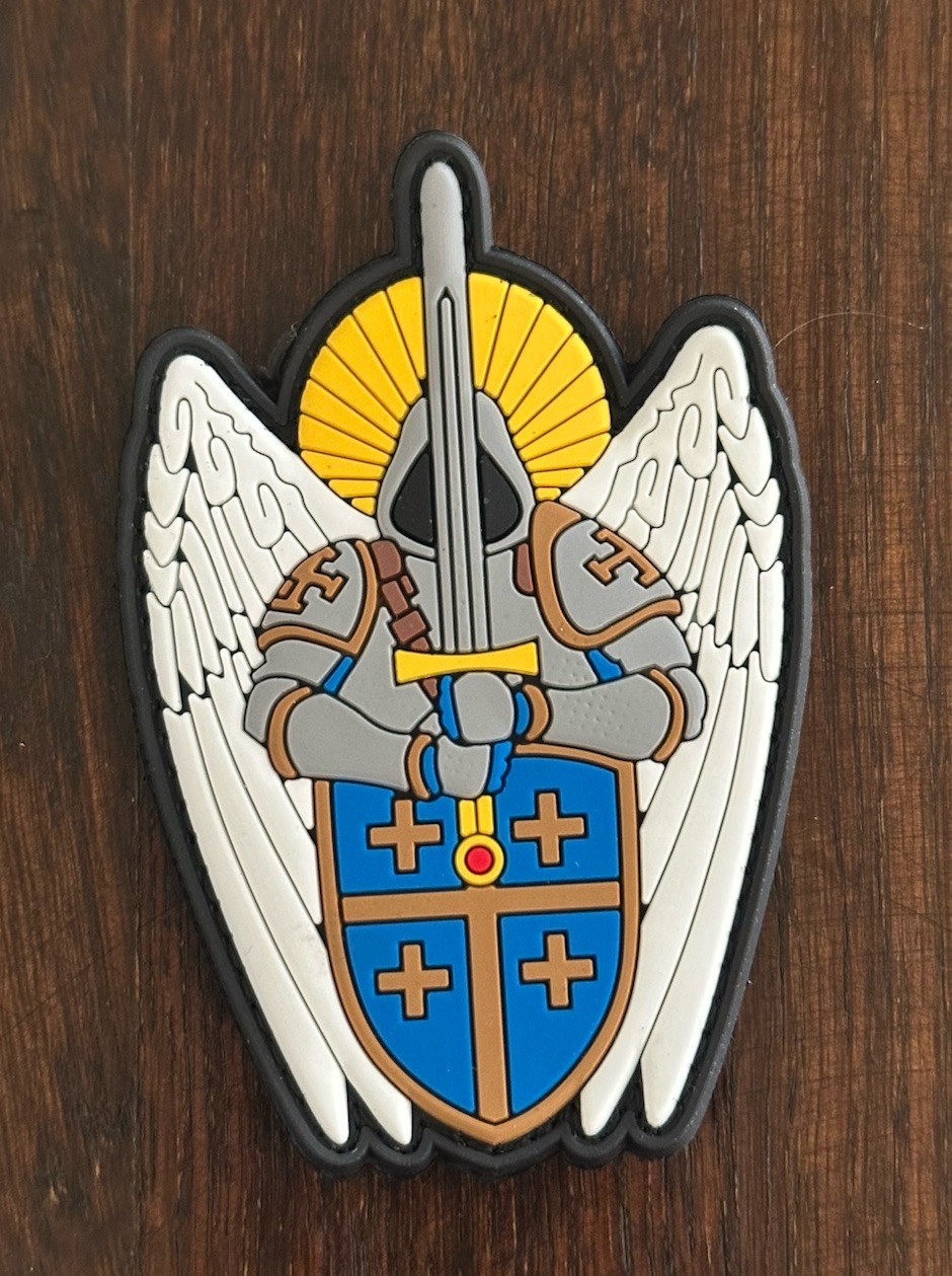 St Saint Michael PVC Patch MSM Hook Loop Military Protect Us Patron Airborne