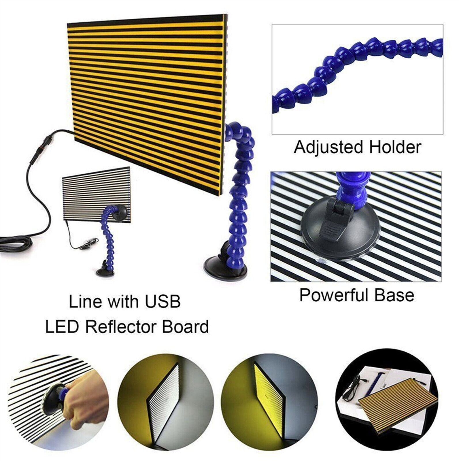 Paintless Dent Repair Tool Removal Lamp Reflector LED Light Line Testing Board1A
