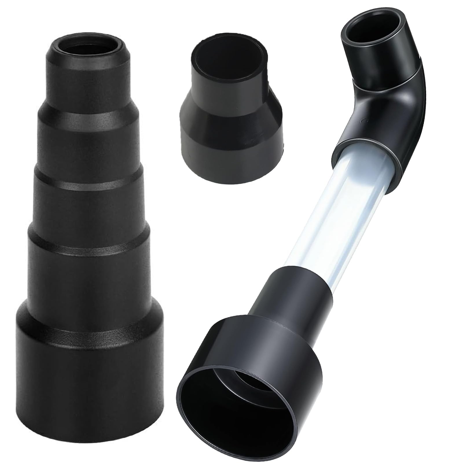 Wet Vac Attachment AC Drain Line Vacuum Adapter to Unclog and 1 IN, Black