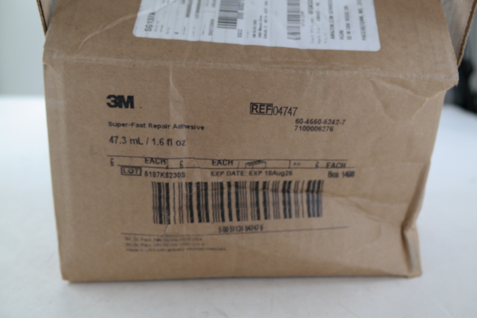 3M 04747 Super Fast Repair Adhesive – 1.6 fl oz x6– Exp 2026 6 PACK