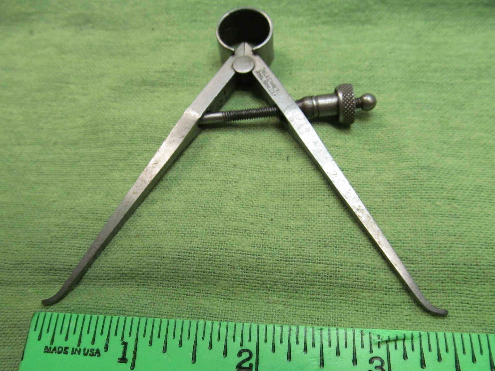 L.S. Starrett 3" Fey Style Inside Caliper No. 74 w/Quick Adjusting Spring Nut