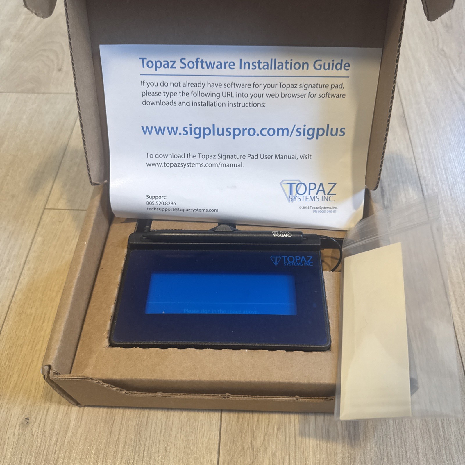 TOPAZ T-L462-B-R SIGNATUREGEM LCD 1X5 ELECTRONIC SIGNATURE PAD Open Box