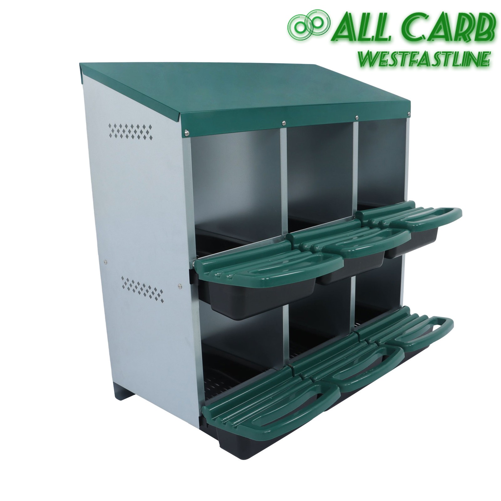 Nesting Boxes Chicken Egg Laying Nest Box For Chickens Hens 6 Compartment