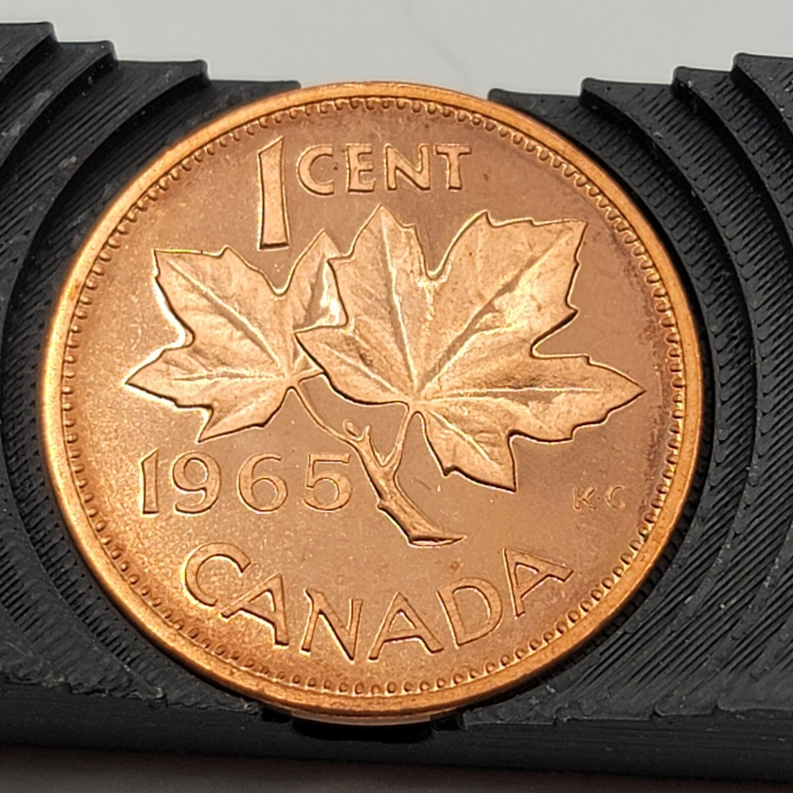 1965 Canadian Uncirculated One Small Cent  -  Set of 3 Coins - Sealed in Cello