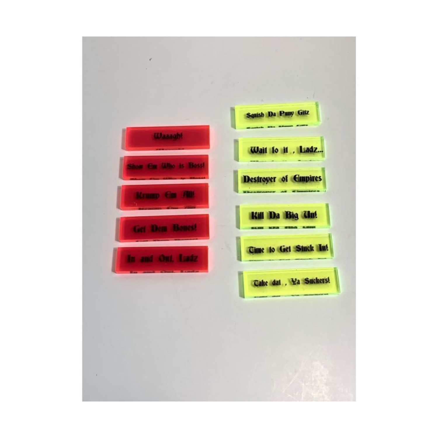 Bandua Warhammer Acces  Battle Tactics and Grand Strategies Tokens - Green New