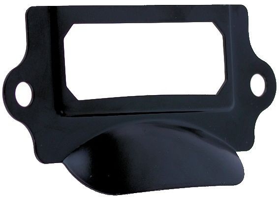 (12 Pack) Black Cup Pull Label Holder - 3-1/4"
