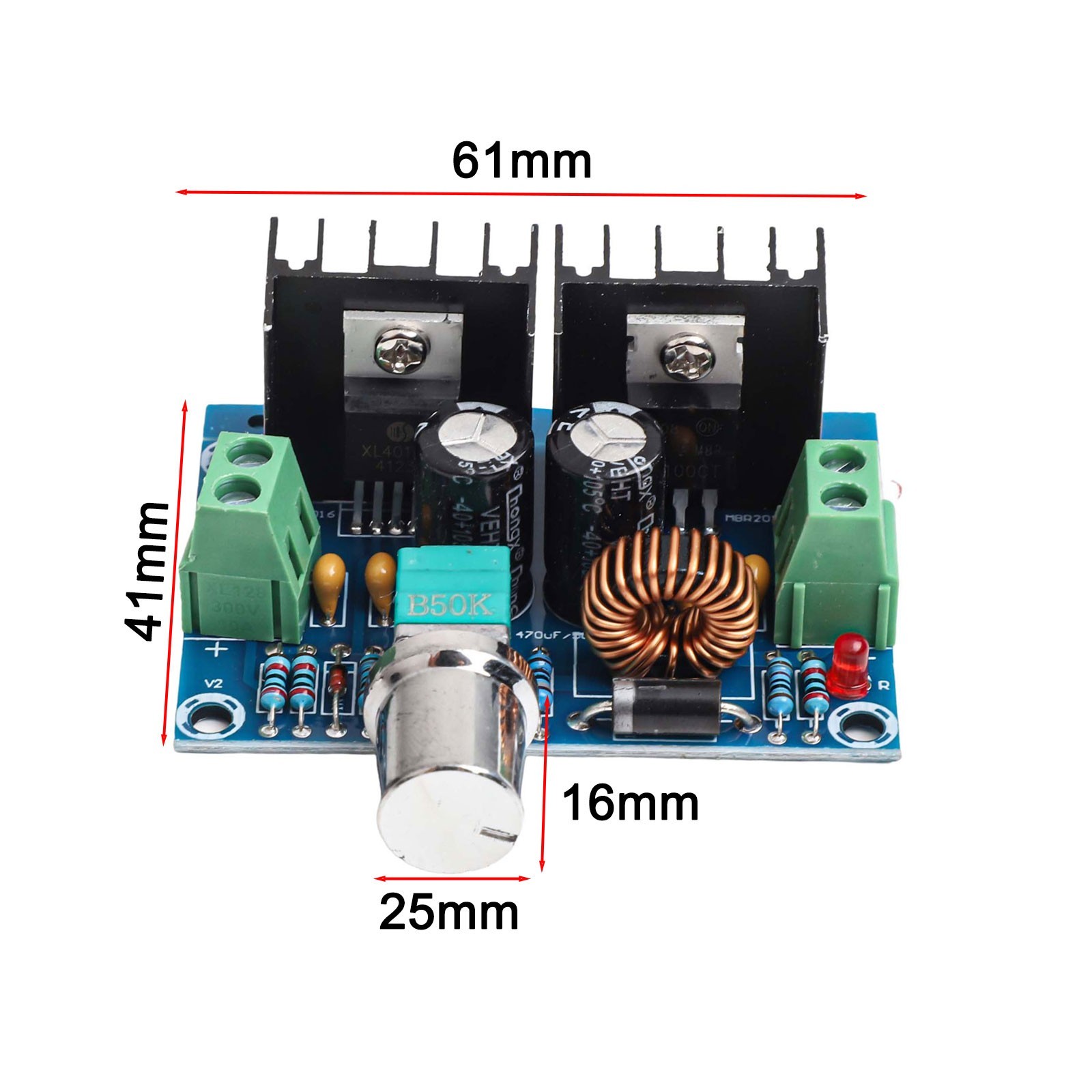 Adjustable Voltage XHM401DC Step Down Module with Overcurrent for PROTECTION