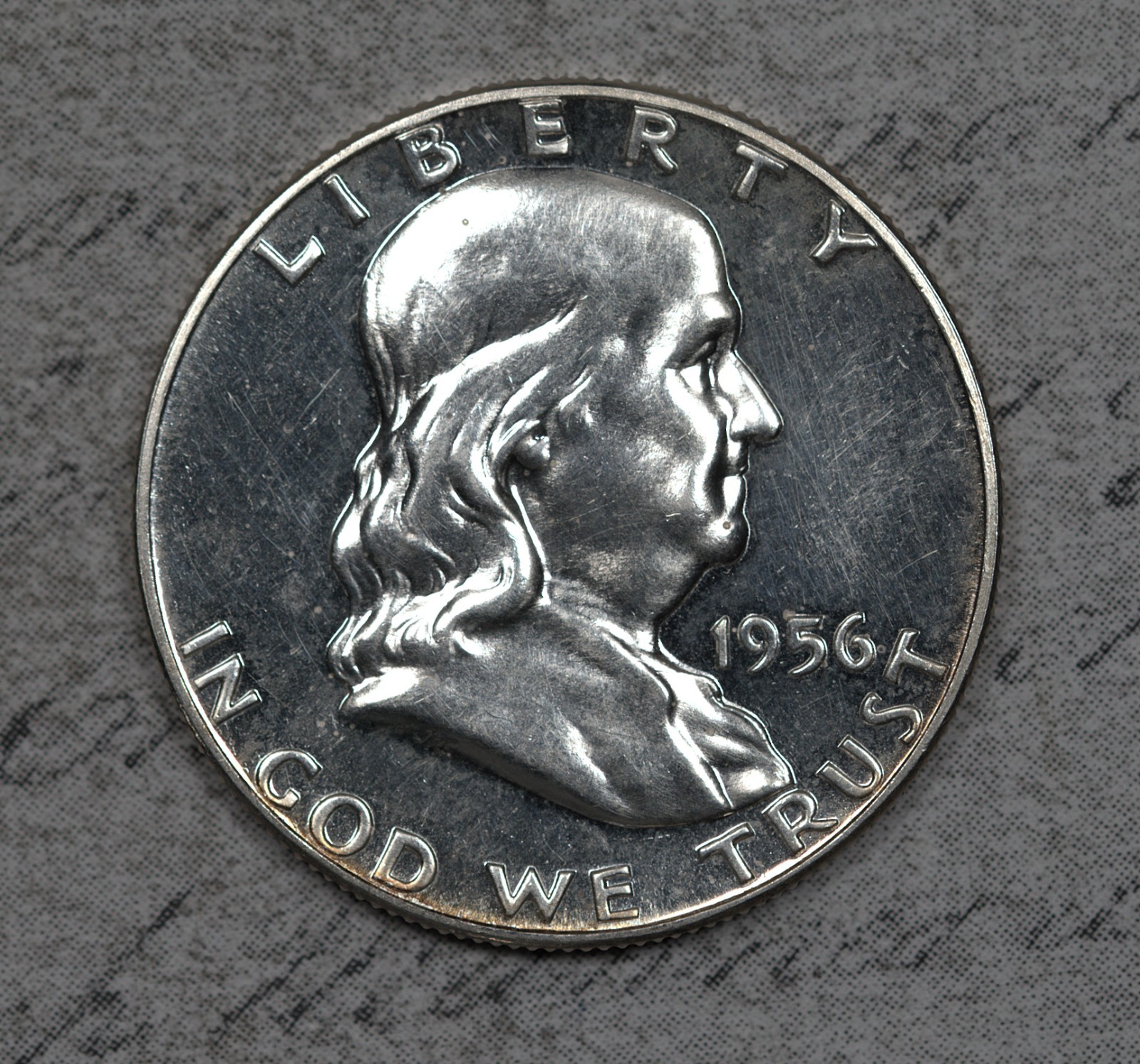 1956 Proof Type 1 Franklin Half Dollar #4FQS