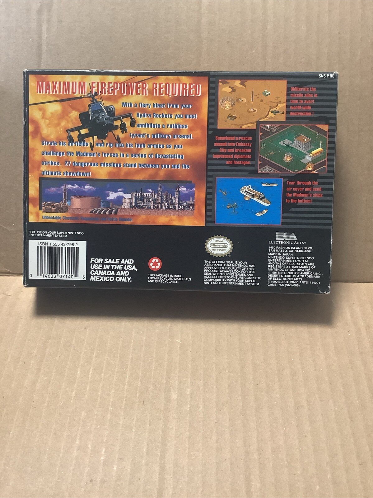 North American Version Desert Strike Return To The Gulf