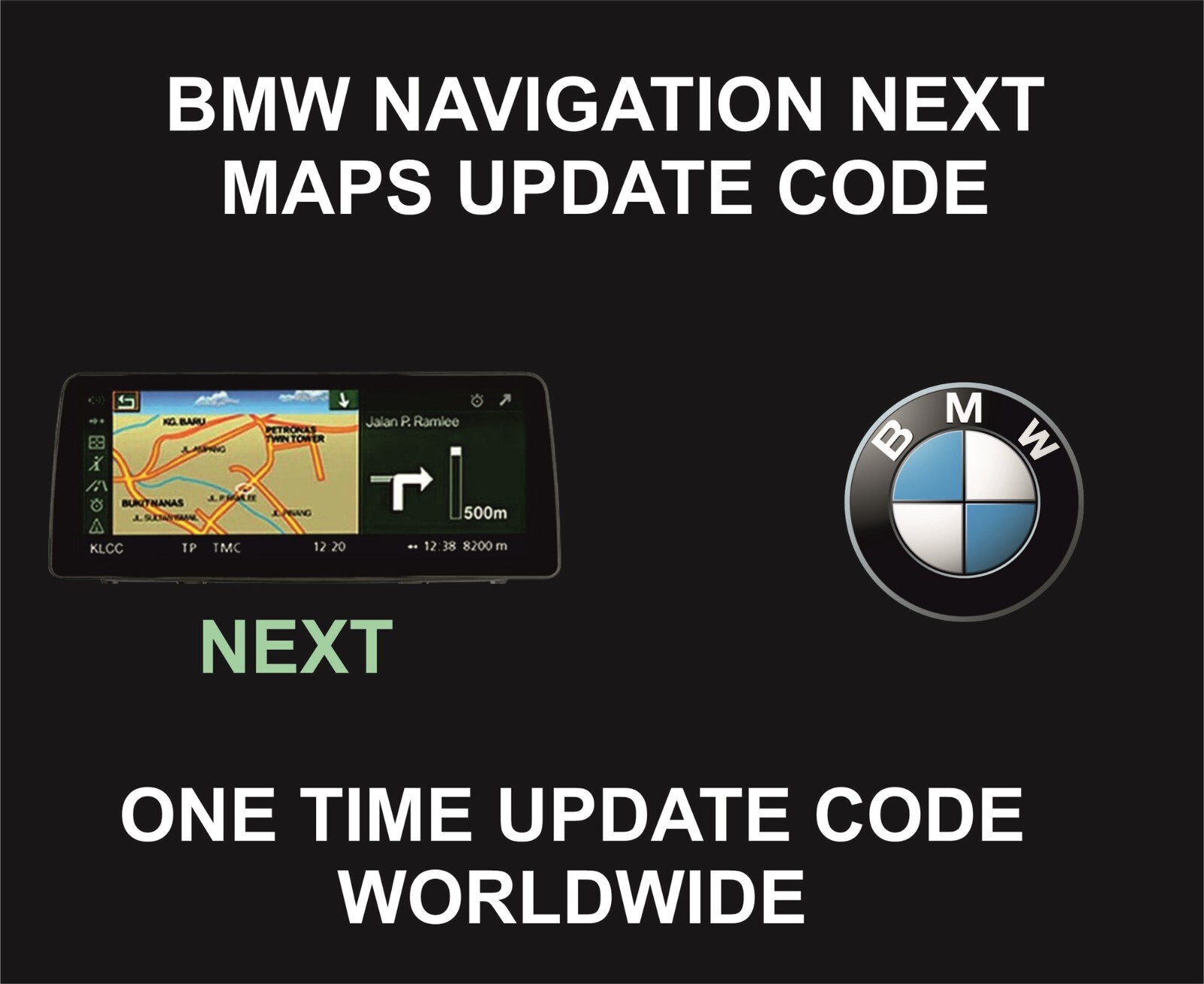 BMW Navigation Map Update, Version Next, Any Region, One Time Update Code