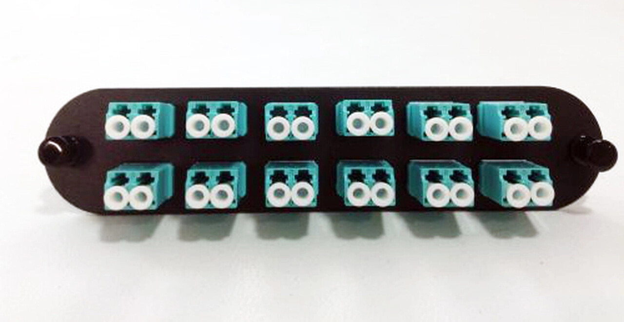 CCH-CP24-E4 Compatible Fiber Adapter Panel 12 LC Duplex OM3 MM 24 Fiber-5859