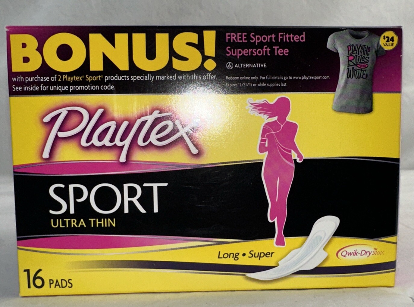Playtex Sport Ultra Thin Long Super 16 Pads