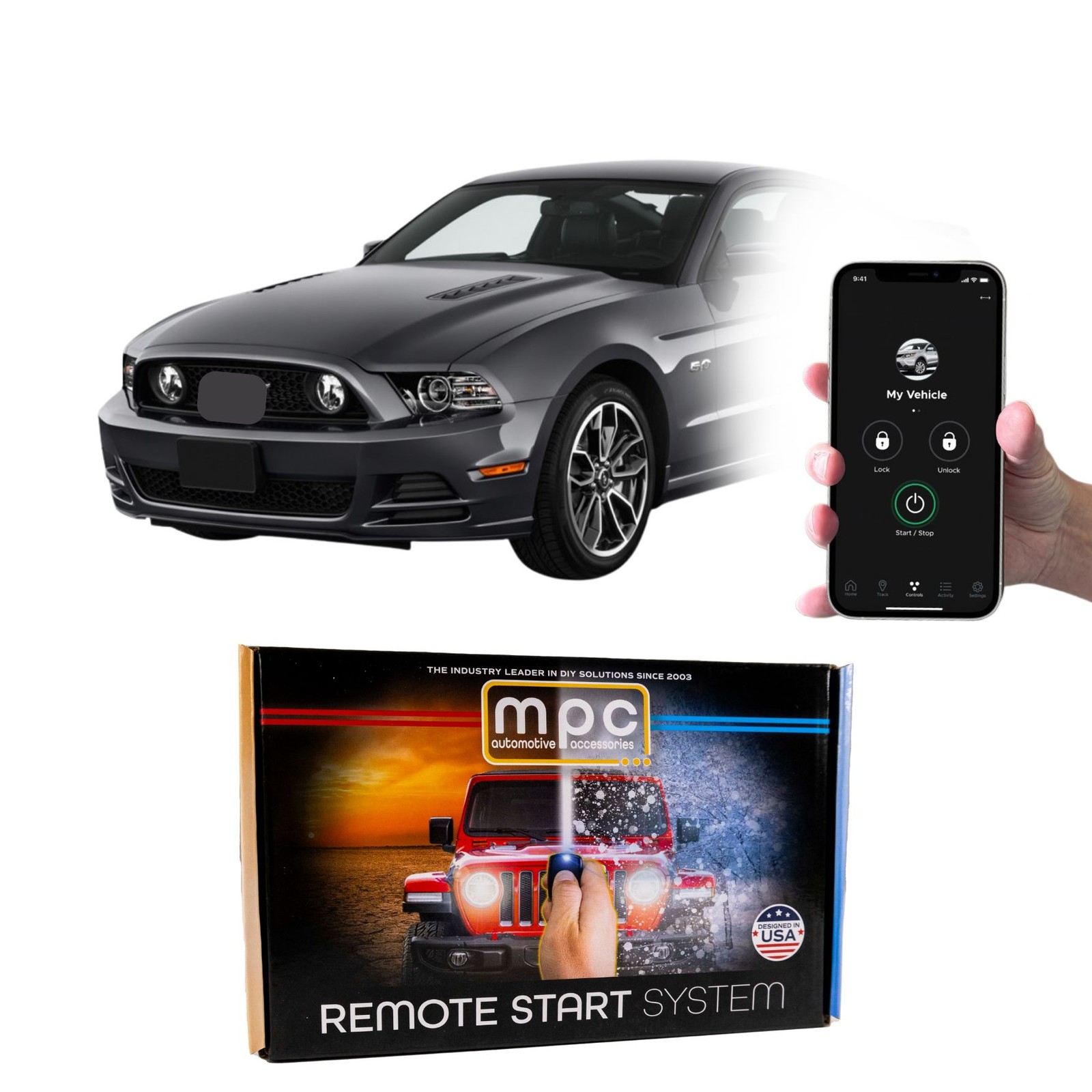 Smartphone or OEM Remote Activated Start For 2010-2014 Ford Mustang -w/T-Harness