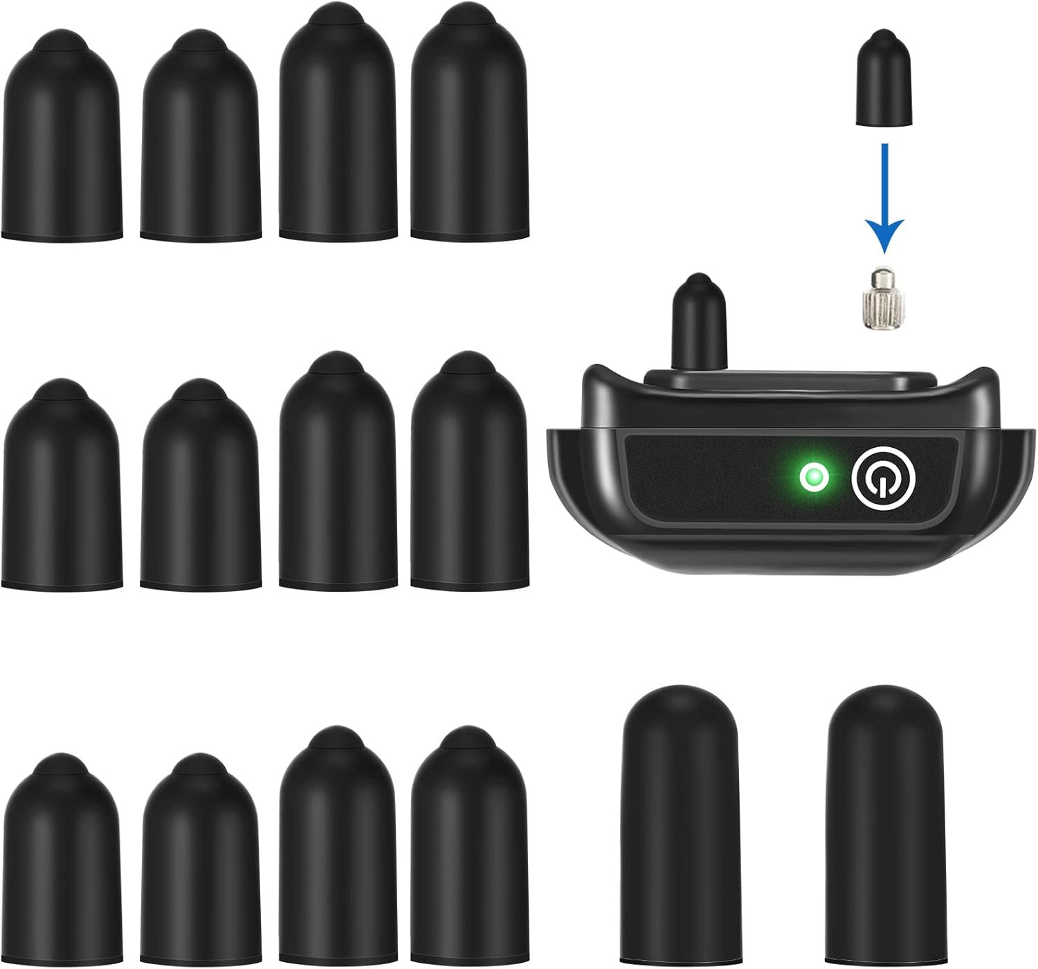 24 Dog Training Collar Rubber Tips Replacement Parts, Silicone Covers, 13Mm-20Mm