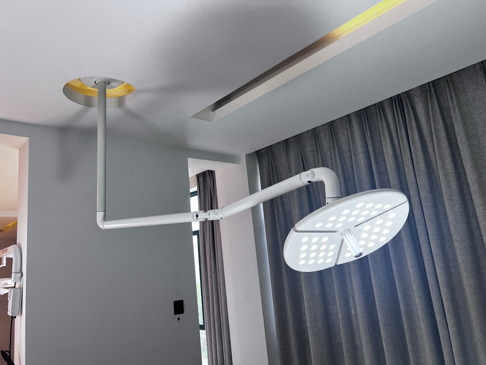 80W Dental 45 Leds Shadowless Surgical Light Ceiling-Mounted Veterinary Light
