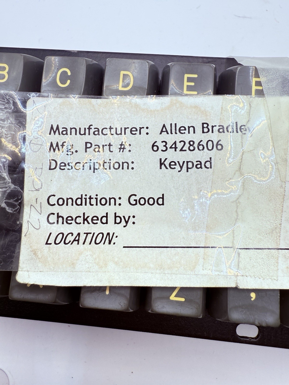 Allen Bradley 634286-06 Keyboard Keypad