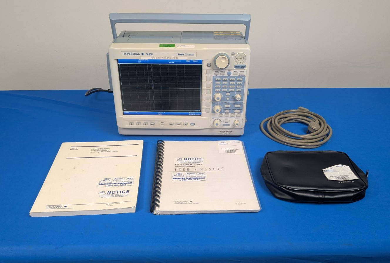Yokogawa DL850,D,HE,M2,B5,HD1,C20,G2,P4 250 MP Digital Scope Corder/Data Logger