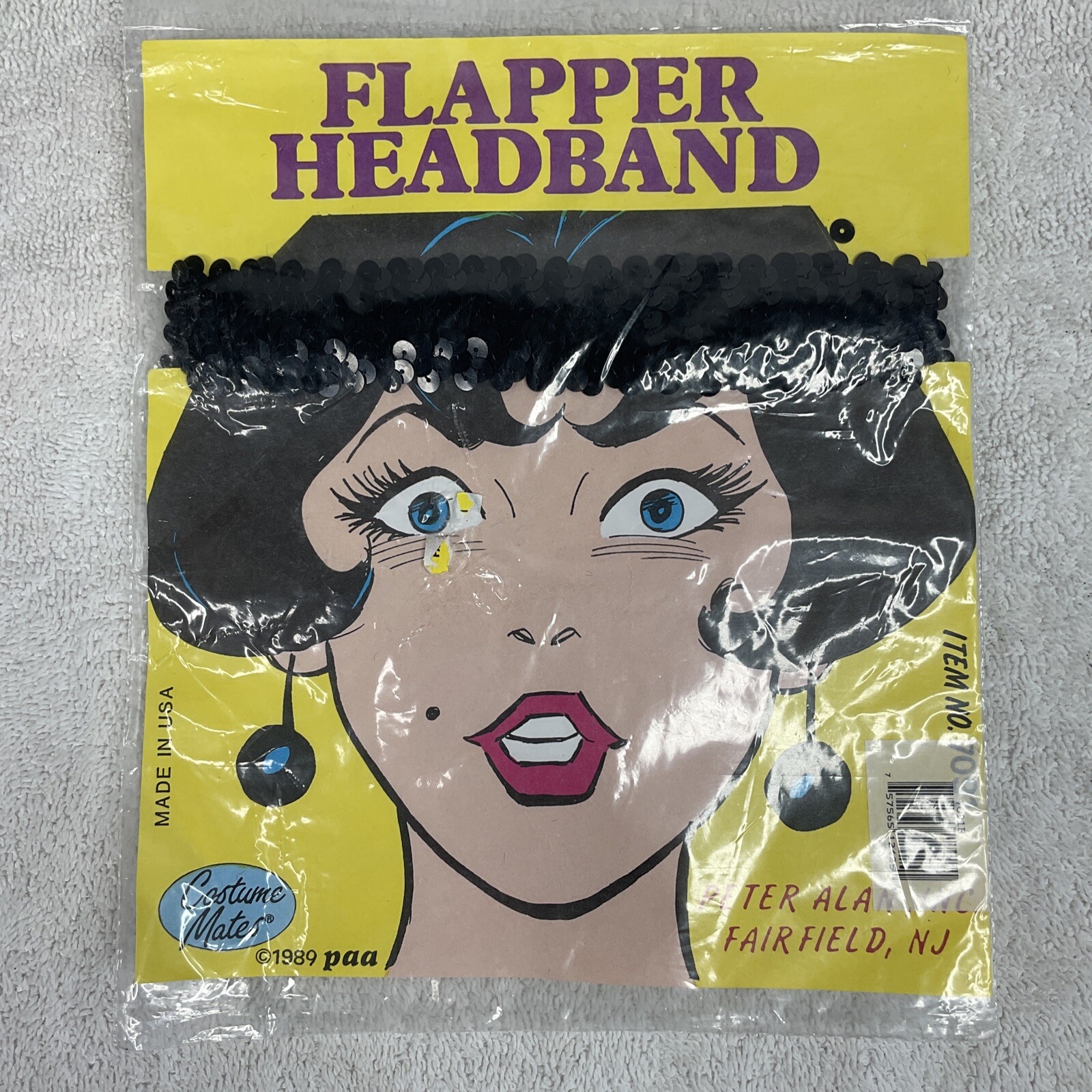 Costume Mates 1920 Flapper Headband Costume Accessory Adult Halloween Black