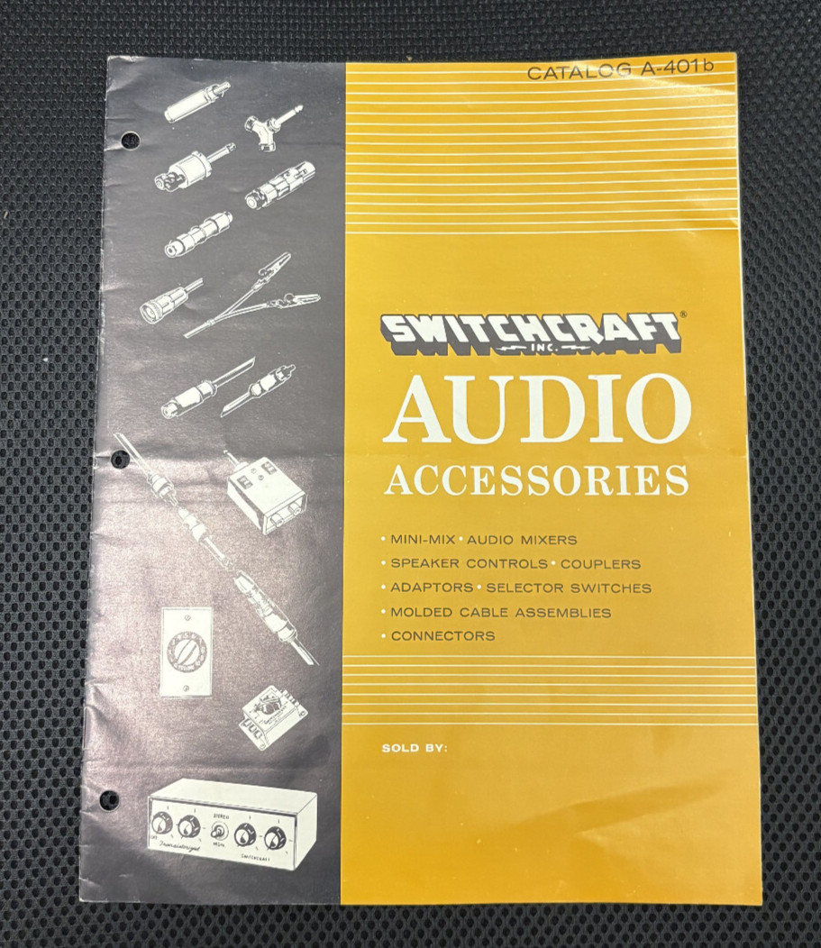 Switchcraft Inc. - Audio Accessories - 1960's Catalog Brochure