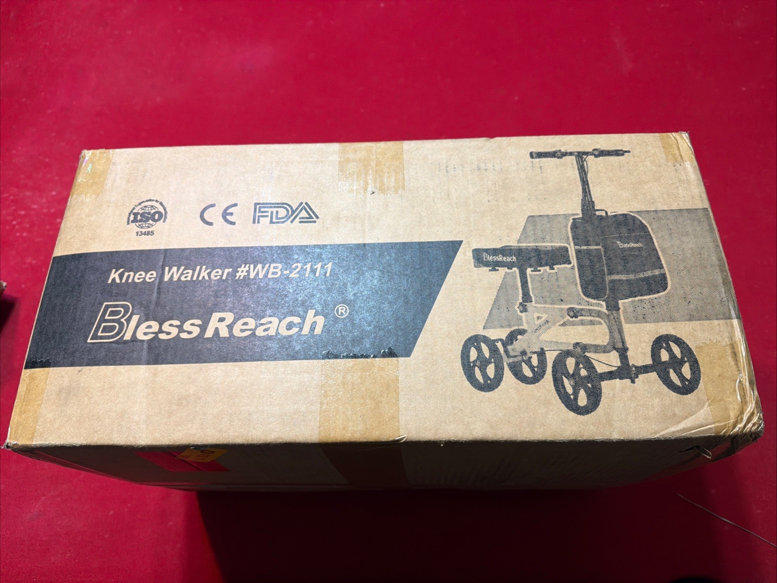 BlessReach Knee Walker WB-2111 Foldable Steerable Scooter Crutch Alternative New