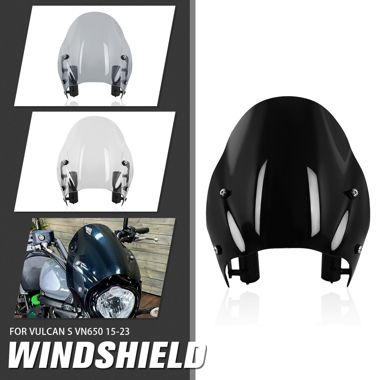 For Kawasaki Vulcan S650 VN650 2015-2026 Motor Windshield Windscreen Fairing