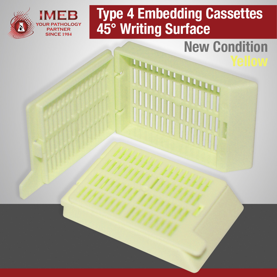Embedding Cassettes, Type-4, YELLOW, 1000 Per Case Pack, TAPED & STACKED