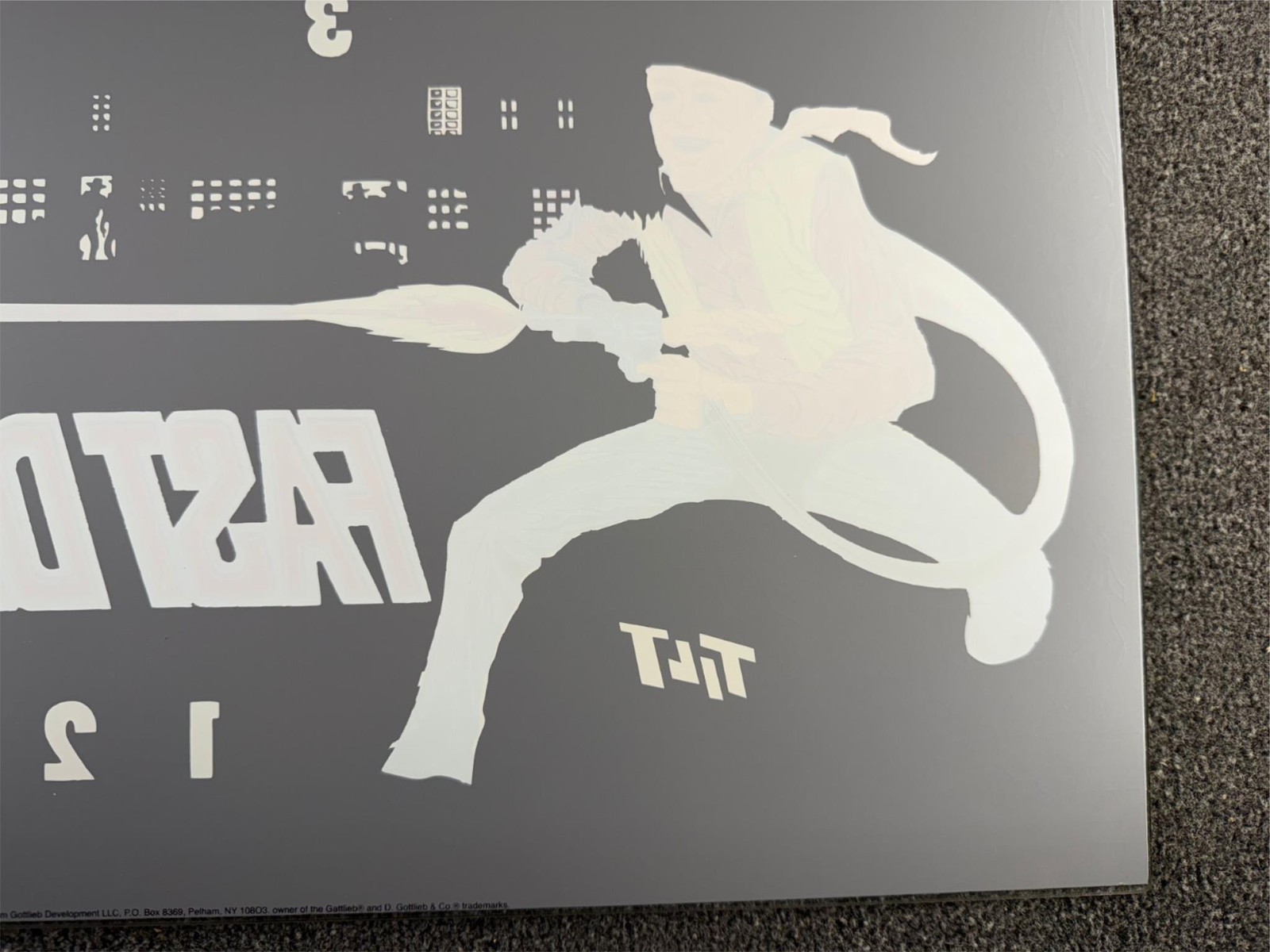 Gottlieb Fast Draw Pinball Machine Game Backglass Silkscreened NEW