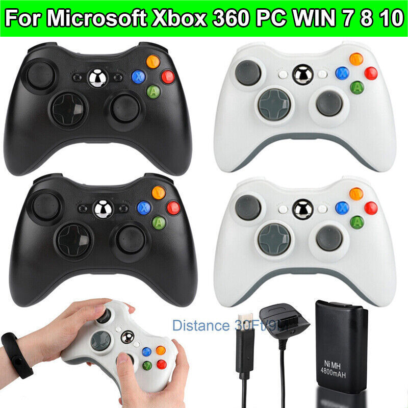 Wireless Game Controller Gamepad for Microsoft XBOX 360 & PC Windows 10 8 7
