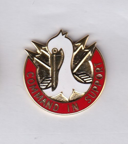 US Army 204th Support Group Quartermaster QM Supply crest DUI badge G-23
