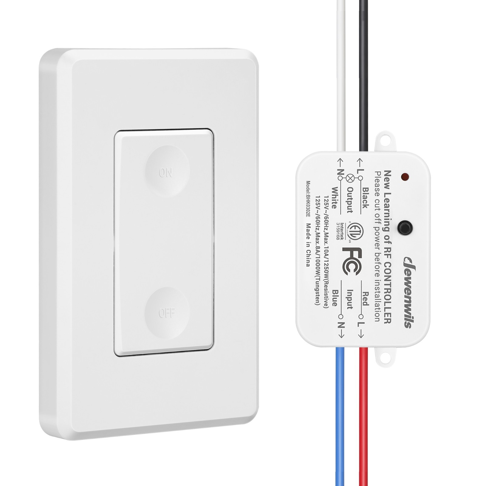 DEWENWILS Wireless Remote Light Switch, No WiFi, 100 Ft RF Range, Programmable