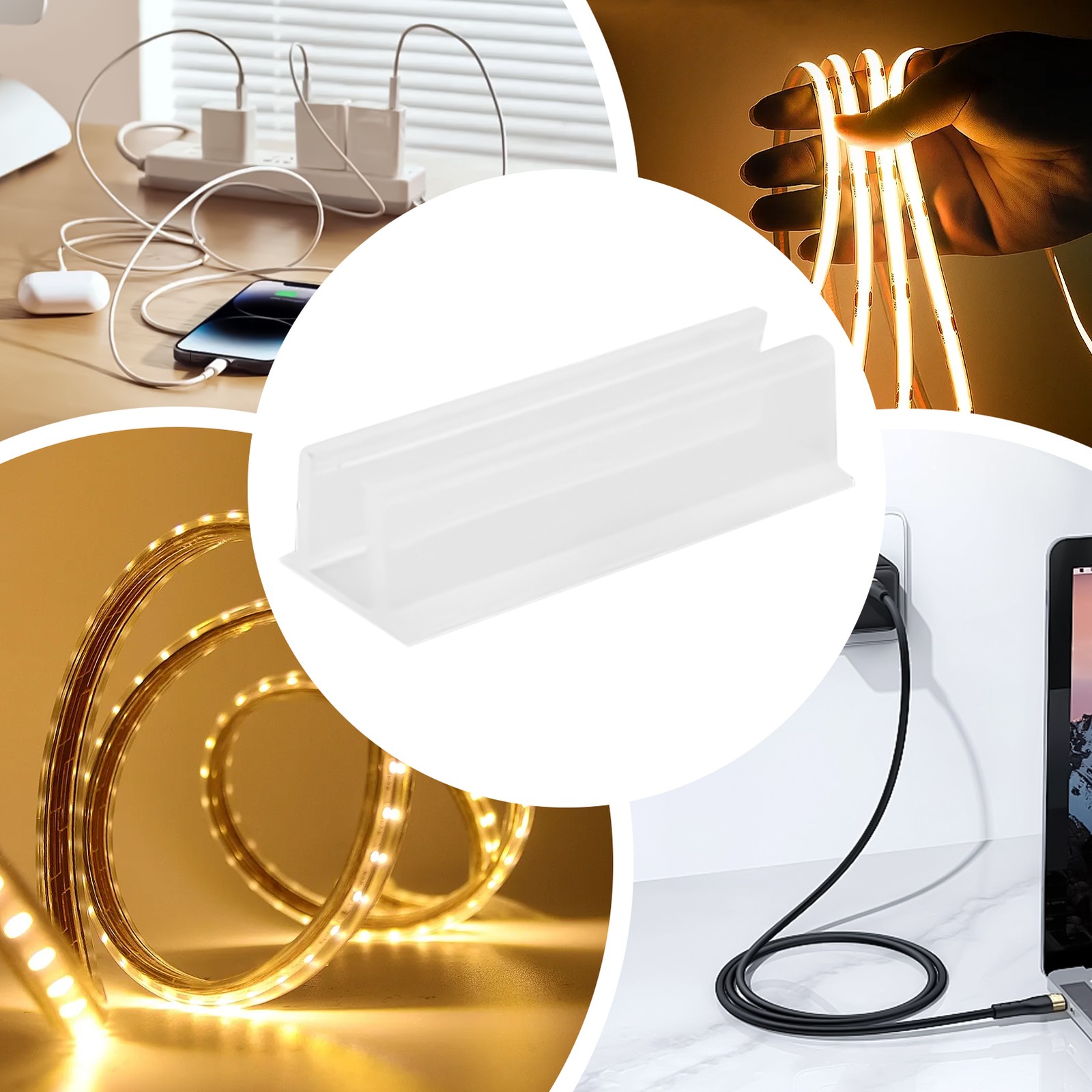 Rope Light Clips Neon Rope Light Clips 10 Piece Clear Brackets Holder