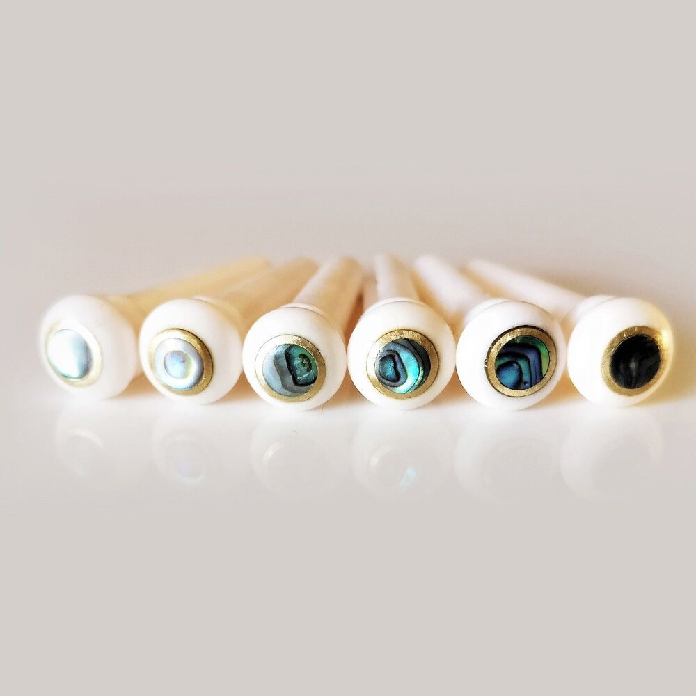 32Pcs Cattle Bone Guitar Saddle Nut Pins String Peg Acoustic Bridge Luthier US