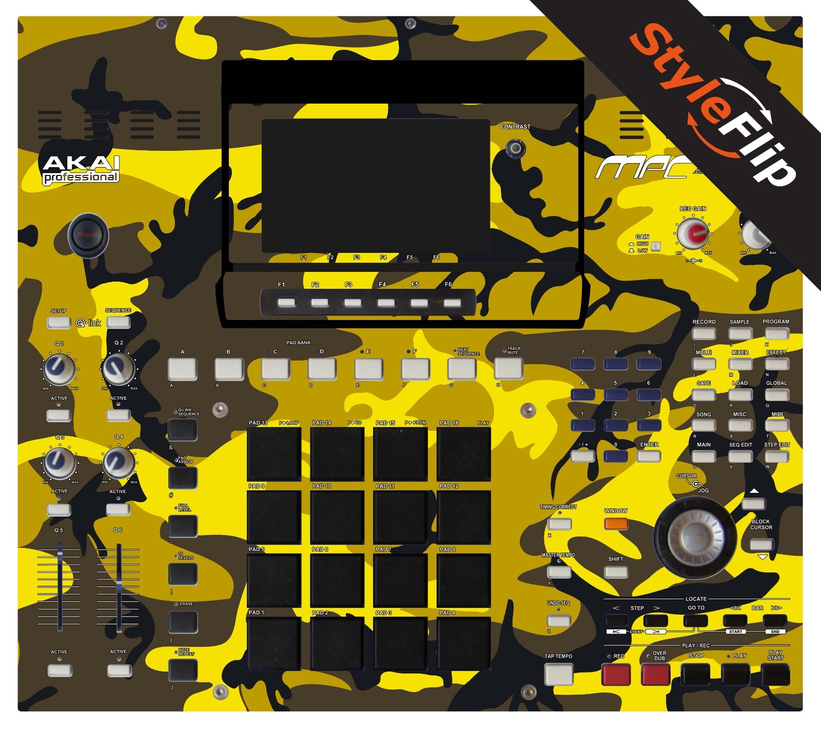 Akai MPC 4000 Skin | Color Yellow | Protective Decal | StyleFlip Skins