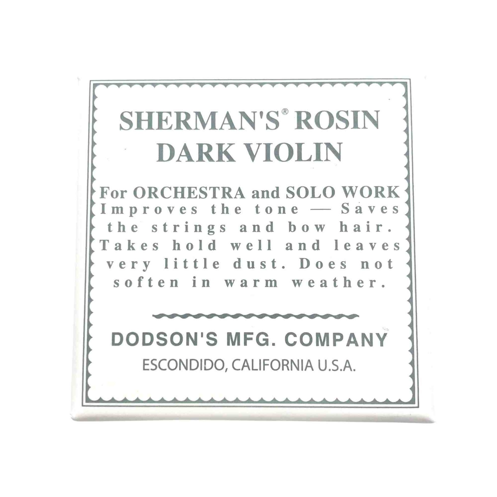 Sherman's Bow Rosin Violin Dark