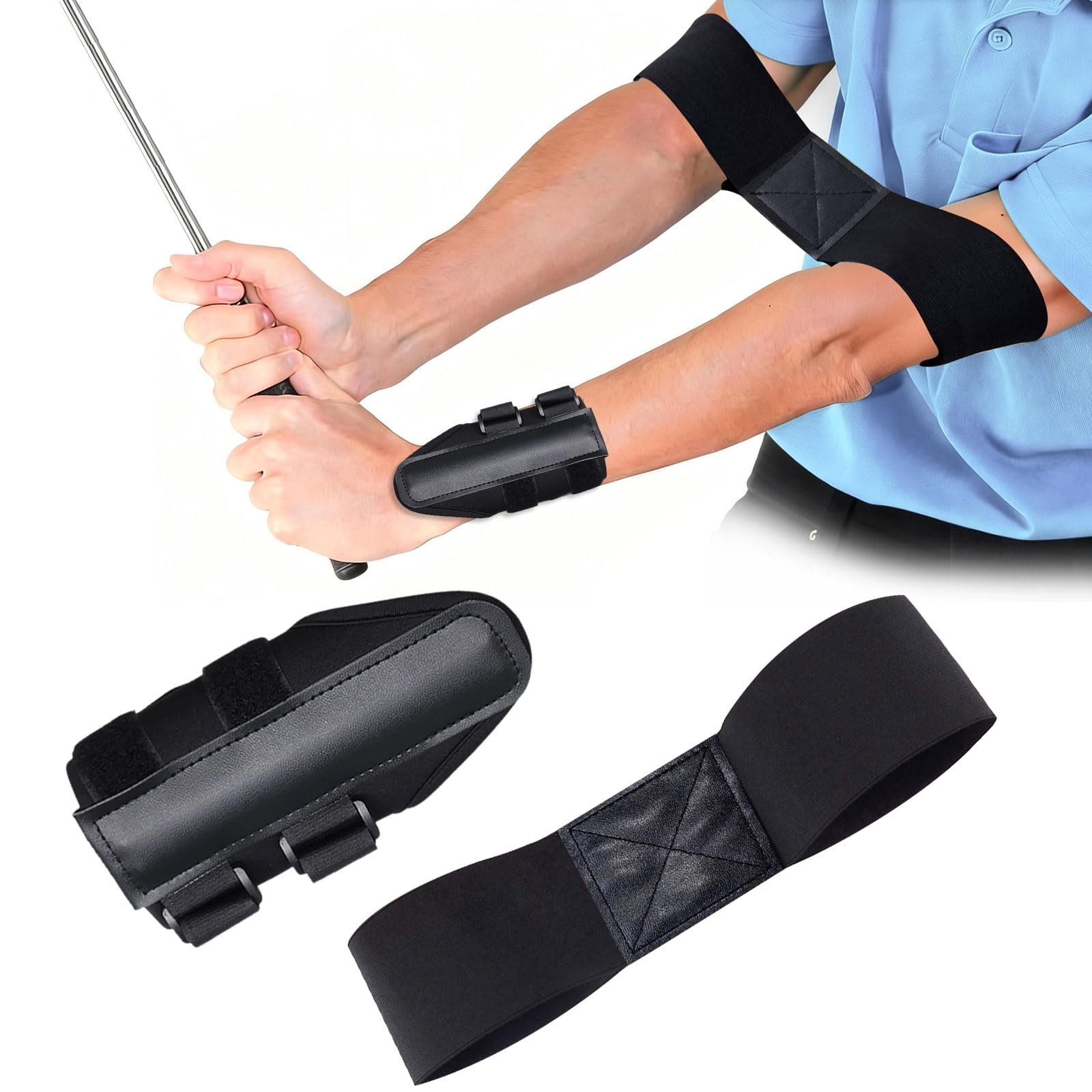 RILL Golf Training Aid, Include Golf Wrist Training Aid and Arm Band, Golf Sw...