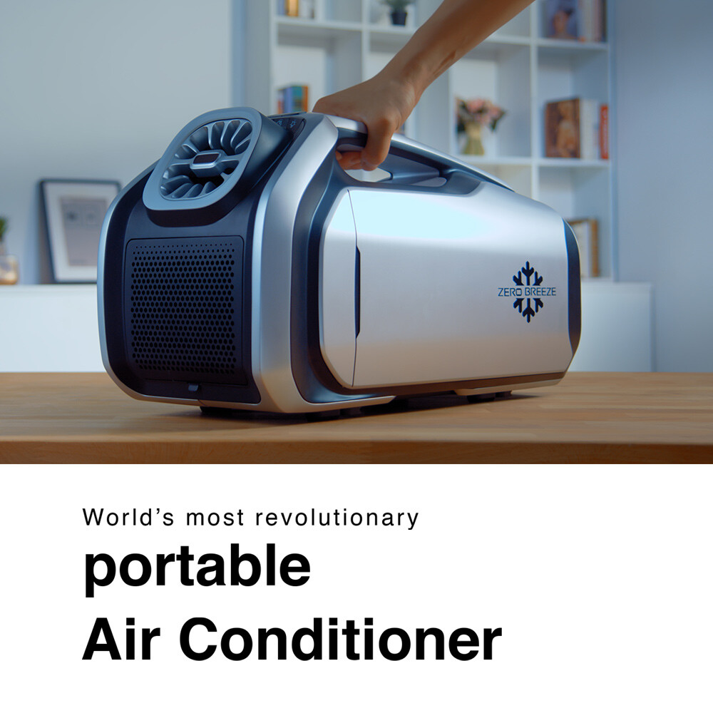 ZERO BREEZE MARK2 portable outdoor air conditioner with battery remote control