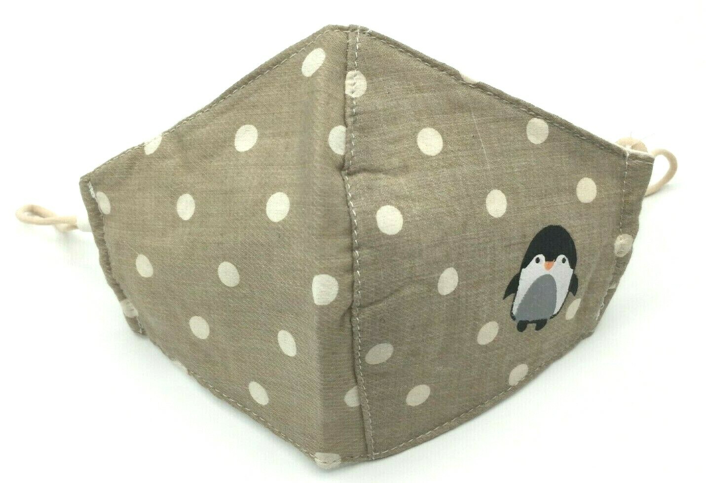 Comfy Washable Reuseable Kid Face Mask w/ Adjustable Elastic Ear Loop Penguin