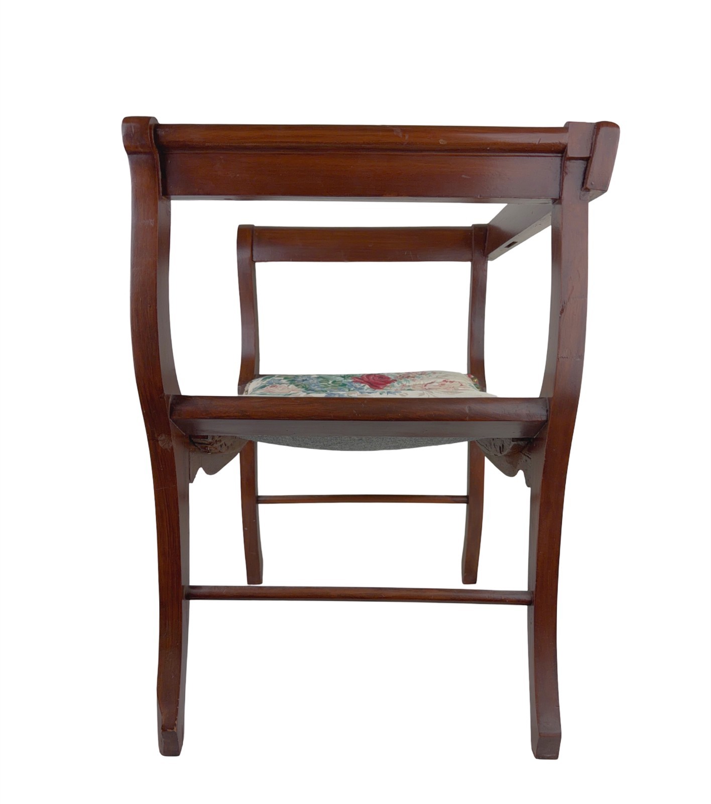 Antique Mahogany Bustle or Dressing Chair