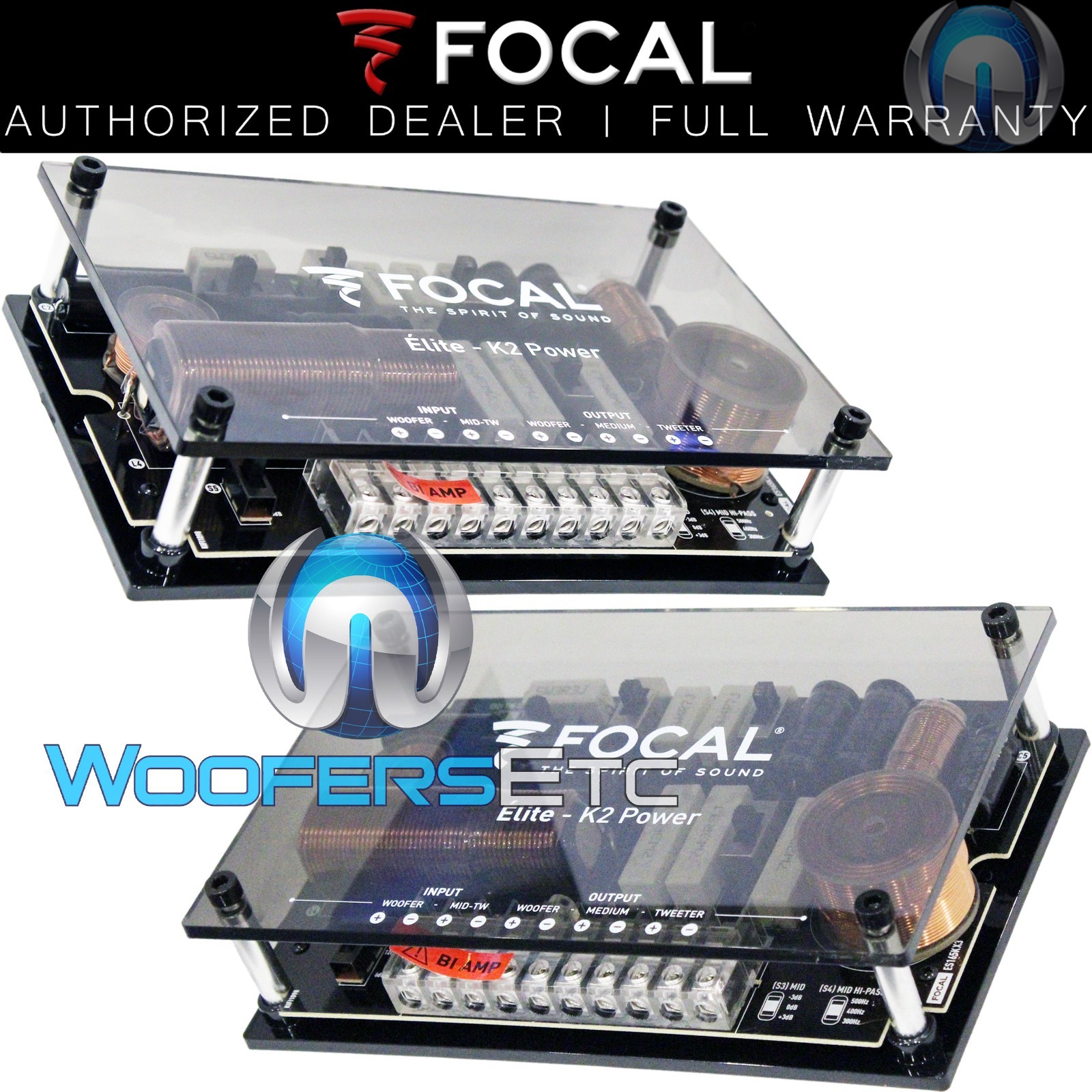 FOCAL XO/ES165KX3 ELITE K2 POWER 3WAY CROSSOVERS FOR COMPONENT SPEAKERS TWEETERS