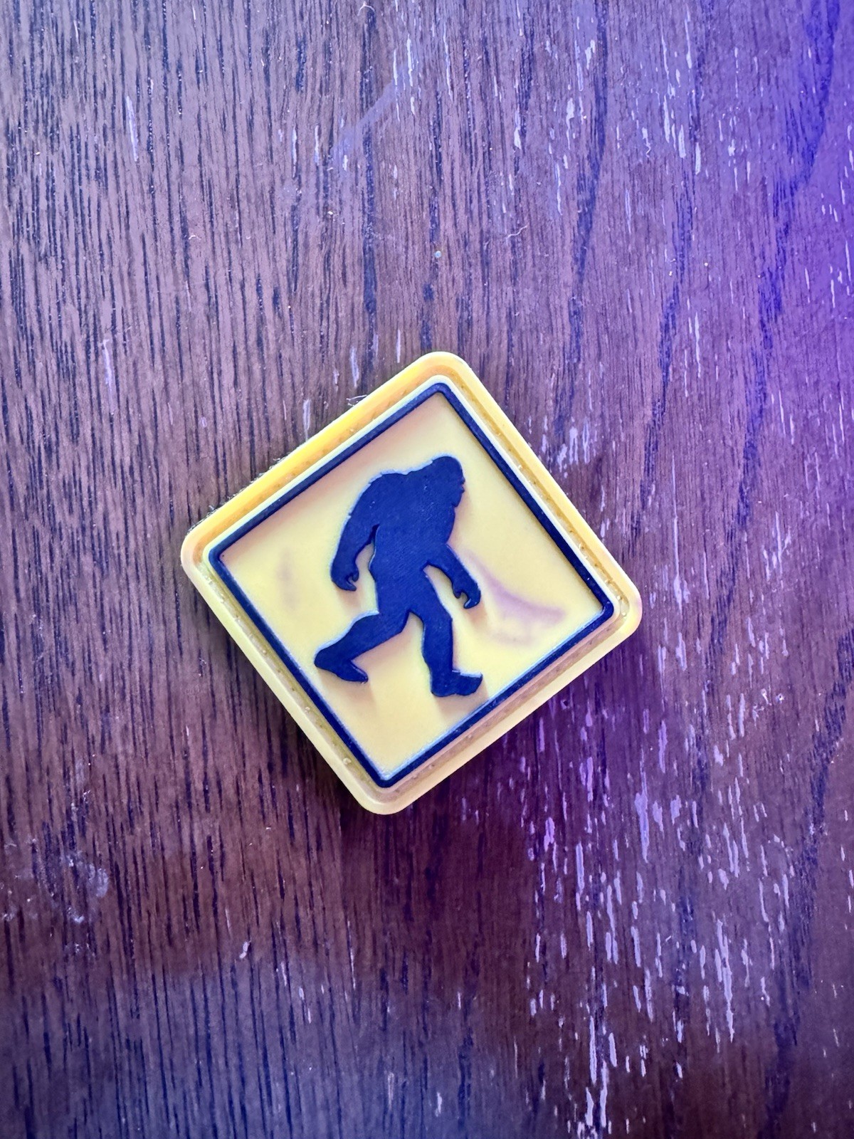 Bigfoot Sasquatch Glow In The Dark PVC Morale patch Hook & Loop 2.5" NEW GITD