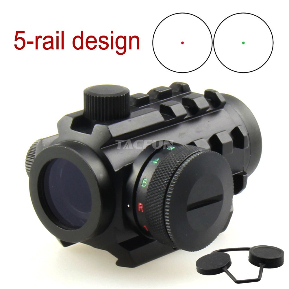 Red & Green Dot Reflex Sight Compact 1x20 Dual Illuminated /w 5-rail